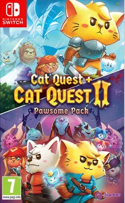 Obrázek produktu pro PQube Cat Quest + Cat Quest 2 - Pawsome Pack, Nintendo Switch, E10+ (starší 10 let), Fyzické médium