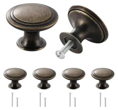 Produktbild von Möbelknöpfe Vintage 30mm Zinklegierung Bronze 4er Set