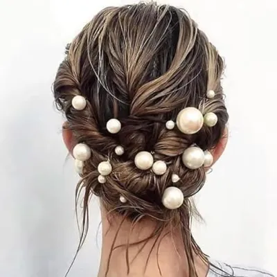 Produktbild von 18 Perlen-Haarnadeln für Hochzeit, Brautfrisur und festliche Anlässe, U-förmiger Haarschmuck für Hochzeiten, Abschlussfeiern, Partys und Mädchen