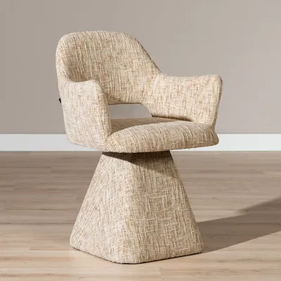 Produktbild von Bronx71 Esszimmerstuhl Josh drehbar Chenille beige