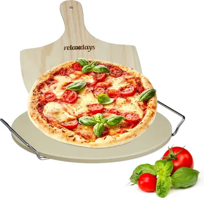 Produktbild von relaxdays 10020491_0 relaxdays Pizzastein-Set
