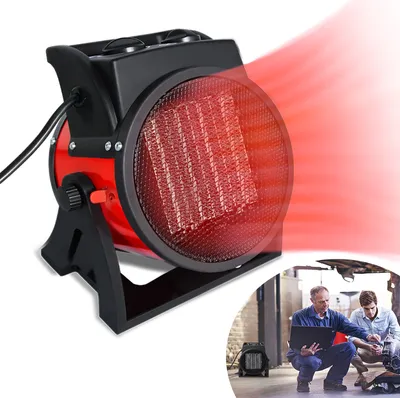 Produktbild von UISEBRT Keramikheizer Heizlüfter Heizung 2 kW Mobile Elektroheizer Heizstrahler Schnellheizer Elektro Heizgerät Heizgebläse 2 Heizstufen 230V Garage Werkstatt