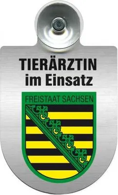 Produktbild von Einsatzschild für Windschutzscheibe incl. Saugnapf - Tierärztin im Einsatz - 309474 Color - Region Freistaat Sachsen