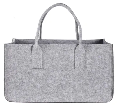Produktbild von Kaminholztasche XXL grau Zeitungstasche Filzkorb