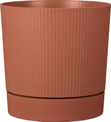 Produktbild von Runder Blumentopf mit Wasserreservoir - Lino - Ø 39 - 32 L - H 38 cm - Siena