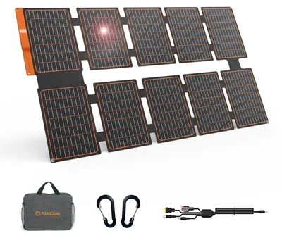 Imagen del producto de Panel solar plegable - 100W de potencia - Monocristalino - Aluminio - Ideal para camping y viajes