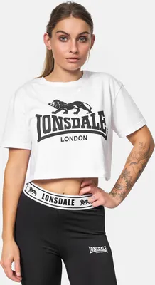Image de Frauen T-Shirt Cropped GUTCH COMMON White/Black S Lonsdale