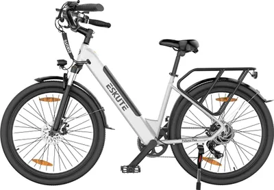 Image de Vélo électrique ESKUTE Polluno Plus 28INCH - Moteur 250W Batterie 36V20AH Pneus 28 Pouces Freins à Disque Mécaniques - Blanc