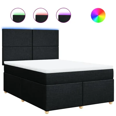 Obrázok produktu pre vidaXL Boxspring posteľ s matracom čierna 140x190 cm látka