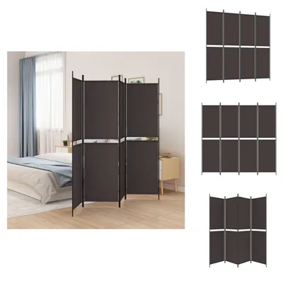 Produktbild von vidaXL 4-tlg. Paravent Braun 200x200 cm Stoff -  Raumteiler