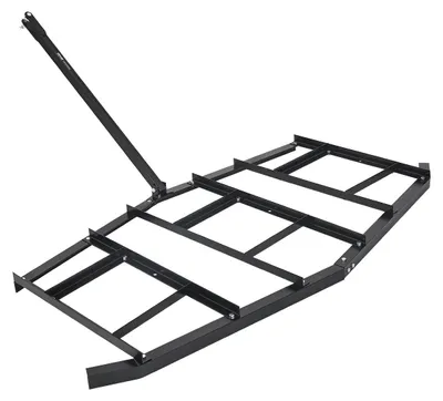Image de VEVOR Herse Traînée 2150 mm Râteau Niveleur Remorquable d'Allée de Gravier en Acier Q235 avec Barres Réglables, Capacité Charge 22,7 kg, Outil de Nivellement pour VTT, UTV, Tracteur de Pelouse Jardin