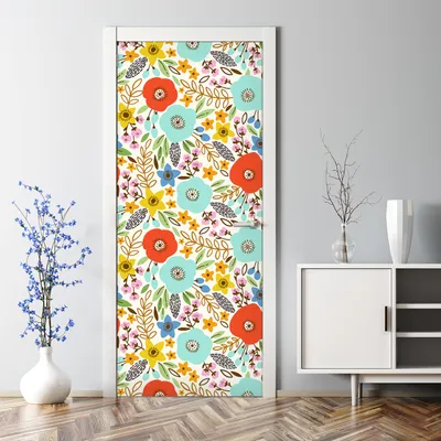 Produktbild von Dekorative 3D Abnehmbarer Wandsticker Türtapete selbstklebend Klebefolie Schwarze Punkte 70 x 200 cm