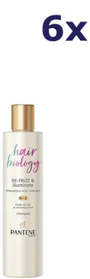 Produktbild von 6x Pantene Hair biology - shampoo - 250ml de-frizz & illuminate
