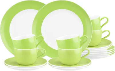 Produktbild von Seltmann Weiden Liberty Pure Colors Kaffeeservice 18-teilig - Lime Green