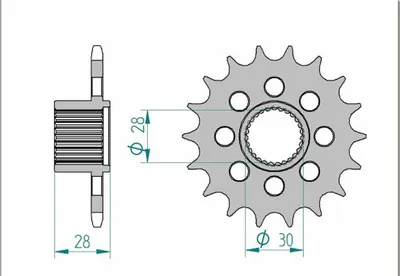 Immagine prodotto di Ingranaggio Anteriore Per Moto, In Acciaio