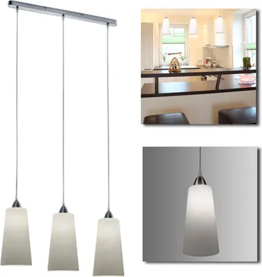 Image de Lampe à suspension Lampe à suspension 3xE27 nickel mat Lampe à suspension moderne IP20 150cm réglable en hauteur