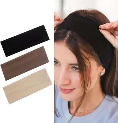 Produktbild von 3 Damen-Haarbänder aus Baumwolle, elastische Sport-Stirnbänder für Sommer, Schweiß und weichen, rutschfesten Halt, Haaraccessoires für Kosmetik, Training, Yoga, Laufen und Fitness