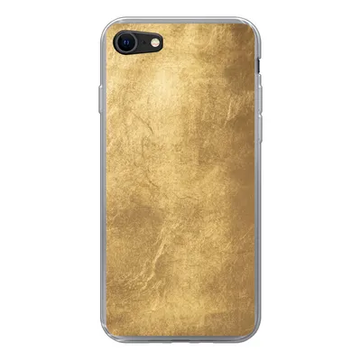 Produktbild von MuchoWow® Handyhülle Schutzhülle Hülle für iPhone 7 Licht fällt auf eine goldene Wand Silikon Softcase Handy Hülle - Kartenhalter