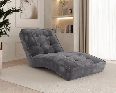 Produktbild von MOEBLO Livano moderne Chaiselongue, Relaxliege, Liegesessel, Polsterliege, Relaxsessel für Wohnzimmer, Schlafzimmer, Lounge 73 x 79 x 170 cm – Grau