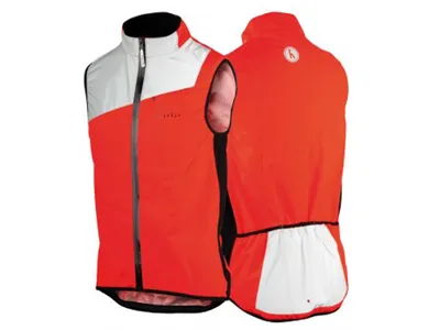 Image de Gilet coupe-vent et imperméable Wowow Hardknott rouge avec bande réfléchissante taille XL