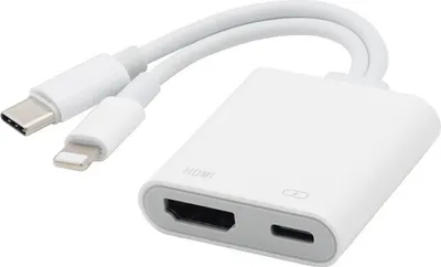 Produktbild von Lightning- und Typ-C HDMI Adapter – 1080P Digital AV Adapter für iPhone/iPad, HDMI Video- und Audio-Sync, für TV und Beamer