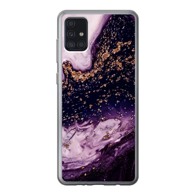 Produktbild von MuchoWow® Handyhülle Schutzhülle Hülle für Samsung Galaxy A52 5G Marmor - Gold - Naturstein Silikon Softcase Handy Hülle - Umschlag