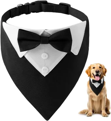 Imagen del producto de Pañuelo para perros con cuello ajustable, de 36 a 60 cm, apto para perros de pequeño a grande, accesorio para perros