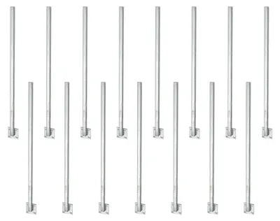 Immagine prodotto di Set di 15 montanti universali, saldati direttamente alla piastra, da avvitare, lunghezza 1150 mm, montanti 30 x 30 mm