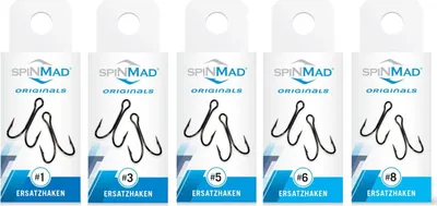 Produktbild von SpinMad Ersatzhaken Zwillingshaken für Bleikopfspinner, Größe/Packungsinhalt:Gr. 3 für Spinmad 18g / 5 Stück