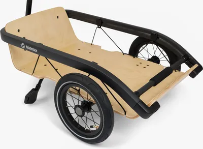 Image de Remorque Vélo Enfant Venture Bois - Transport Sûr Et Confortable - Hamax