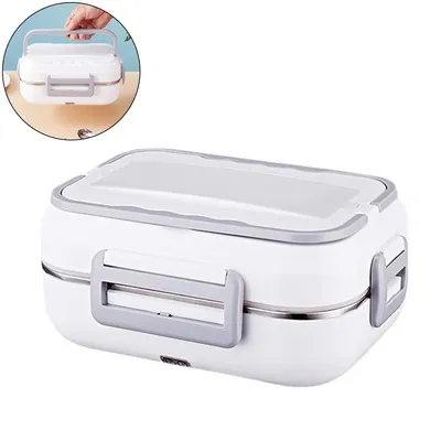 Produktbild von Elektrische Lunchbox 1.5L mit 12V/220V Anschluss, 40W Schnellheizung in 20 Minuten, Edelstahlbehälter, Tragbare Warmhaltebox für Auto, Büro & Zuhause