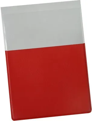 Produktbild von Führerschein-Stecketui, aus PVC-Folie, kundenindividueller Druck möglich, 85 x 118mm, Mindestbestellmenge bedruckt 300 Stück / unbedruckt 100 Stück, Bedruckung ohne Druck, Rot, Verpackungseinheit: 100 STK