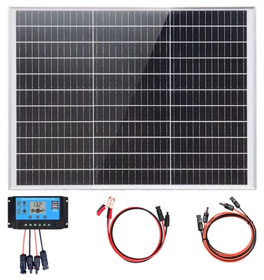 Solarmodul-Kit 50 W, monokristallin, mit Laderegler