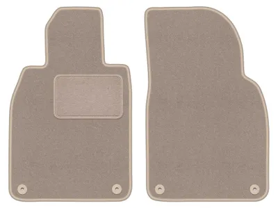 Productafbeelding van Velours voormatten voor Porsche Boxster 718 vanaf 2016 – 2-delig, beige, op maat – Wielganizator LUX