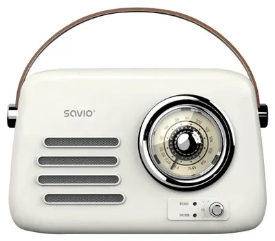 Zdjęcie produktu dla Savio RS-02, Przenośny, Analogowy, FM, 87,5 - 108 MHz, 3 W, Biały