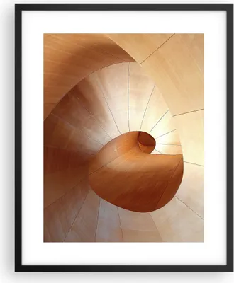 Produktbild von Gerahmtes Poster - Schwarzer Rahmen - Dreidimensional Spirale Braun - 40x50 cm - Wand Bild - Wanddeko - Wandbilder - Kunstposter - Wandposter - Bilderrahmen - Bilder - Kunstdruck - P2BPA40x50-4652