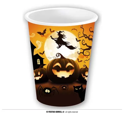 Obrázok produktu pre 6 papierových pohárov na halloweensku tekvicu