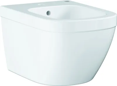 Immagine prodotto di Grohe Euro Keramik Wandbidet, Ü berlauf, 1 Hahnloch, Wandmontage, Befestigungsset