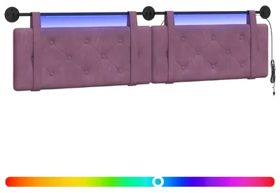 Produktbild von Hängendes Kopfteil Mit LED Licht Lila Samt