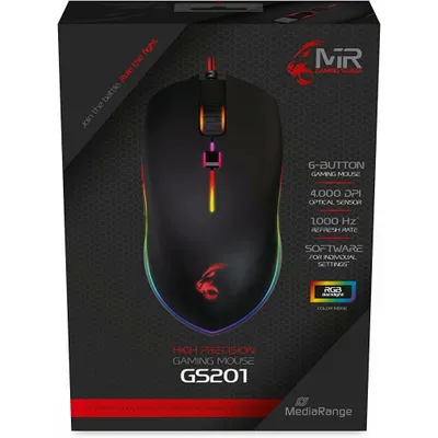Image de MediaRange Gaming-Maus 9-Tasten bis 4000dpi LED Beleuchtung
