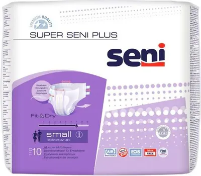 Produktbild von Seni Plus Premium Inkontinenz-Windeln für Erwachsene, 10er-Pack, Größe S - Hoher Komfort und Diskretion