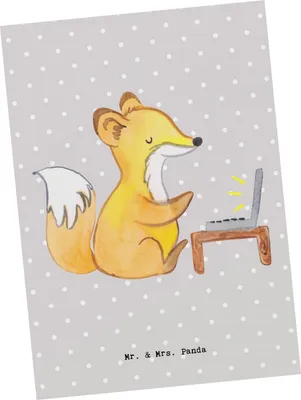 Produktbild von Mr. & Mrs. Panda Grußkarte Online Redakteurin Herz - Grau Pastell - Geschenk, Postkarte, Postkarten, Ansichtskarten, einzelkarte, Ansichtskarte
