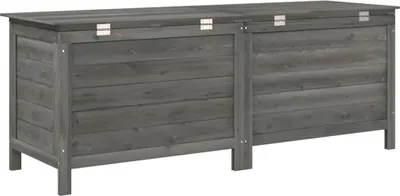 Produktbild von vidaXL Gartentruhe Anthrazit 150x50x56,5 cm Massivholz Tanne
