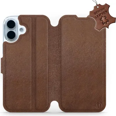 Produktbild von Echtleder Handyhülle für iPhone 17, Mobiwear Leather, Braun