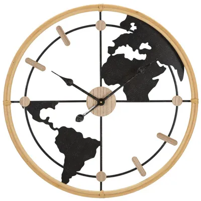 Immagine prodotto di Orologio da parete Mauro Ferretti, diametro 60 cm, altezza 5 cm, colore marrone e nero