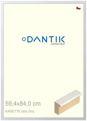 Obrázok produktu pre Rám DANTIK 59,4x84 | KASSETTE biely (Plexi Clear)