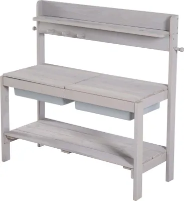 Produktbild von roba Kinder Outdoor+ Gartenküche 'Fun', Holz, Matschküche mit abnehmbarer Abdeckung, wetterfest
