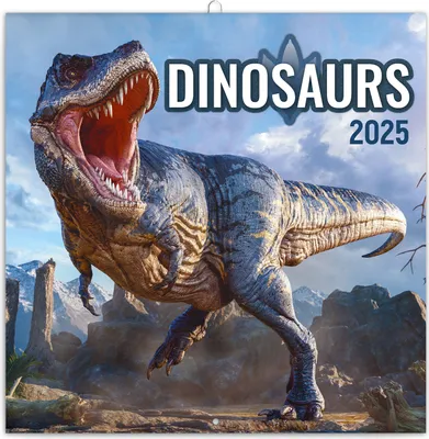 Obrázok produktu pre Poznámkový kalendár Dinosaury 2025, 30 x 30 cm