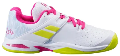 Produktbild von Babolat Propulse All Court Junior Tennis Tennisschuhe Sportschuhe weiss/gelb/pink 33S21478-1058, Schuhgröße:39 EU