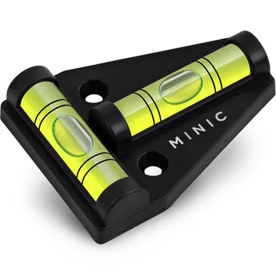 Produktbild von MINIC Kreuzwasserwaage - Wasserwaage klein - Strapazierfähig und Bruchsicher - Wohnmobil Zubehör - Wohnwagen Gadgets- mini - Ducato Camping Zubehör